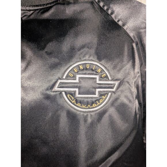 Vintage Genuine Chevrolet Black Bomber Jacket - LARGE - NWT - Picture 5 of 5